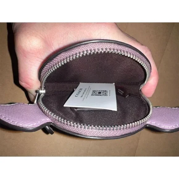 COACH Halloween Purple Bat Coin Case Pouch Wallet New with Tags AUTHENTIC